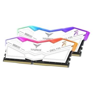 T-Force Delta 32GB CL-38 RGB (2 x 16GB) DDR5 6000MHz RAM (White)
